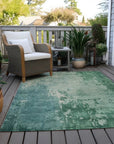 LOOMLAN Rugs Bellatrix Green Washable Indoor-Outdoor Rug