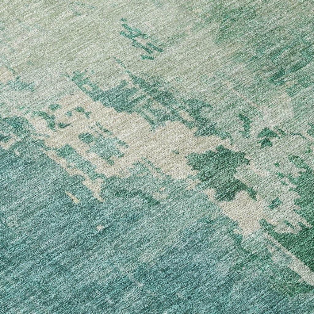LOOMLAN Rugs Bellatrix Green Washable Indoor-Outdoor Rug