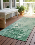 LOOMLAN Rugs Bellatrix Green Washable Indoor-Outdoor Rug