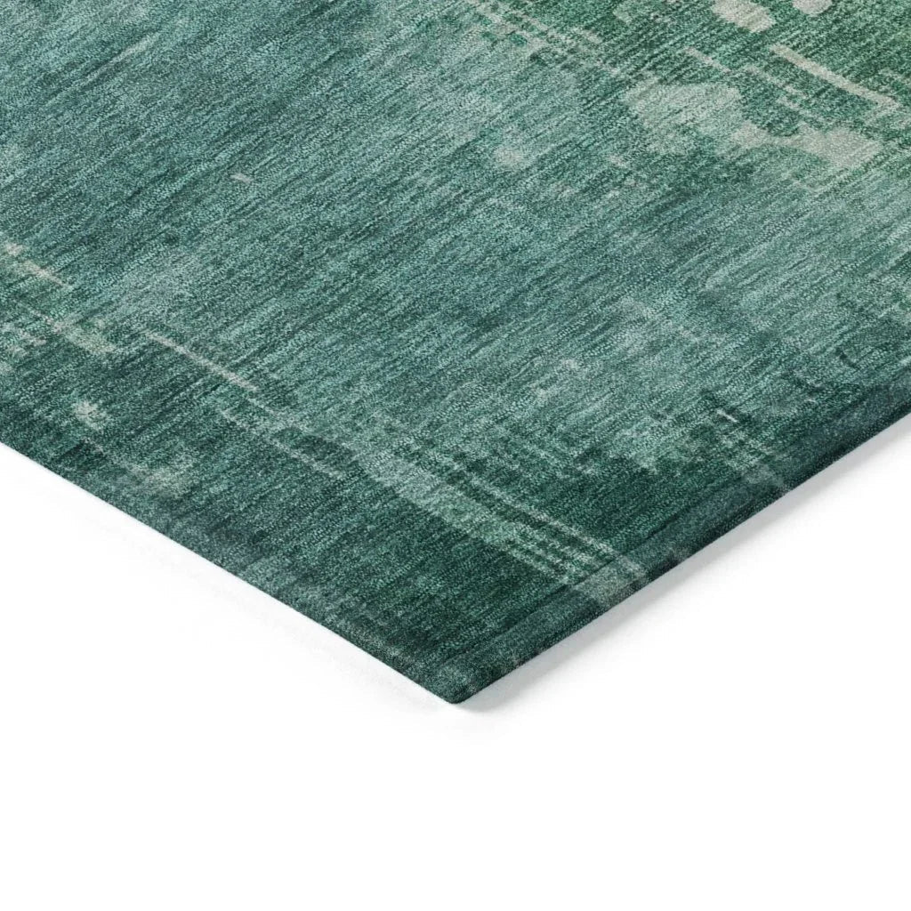 LOOMLAN Rugs Bellatrix Green Washable Indoor-Outdoor Rug