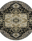 LOOMLAN Rugs Bellaya Black Washable Indoor-Outdoor Rug