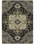 LOOMLAN Rugs Bellaya Black Washable Indoor-Outdoor Rug