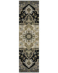 LOOMLAN Rugs Bellaya Black Washable Indoor-Outdoor Rug