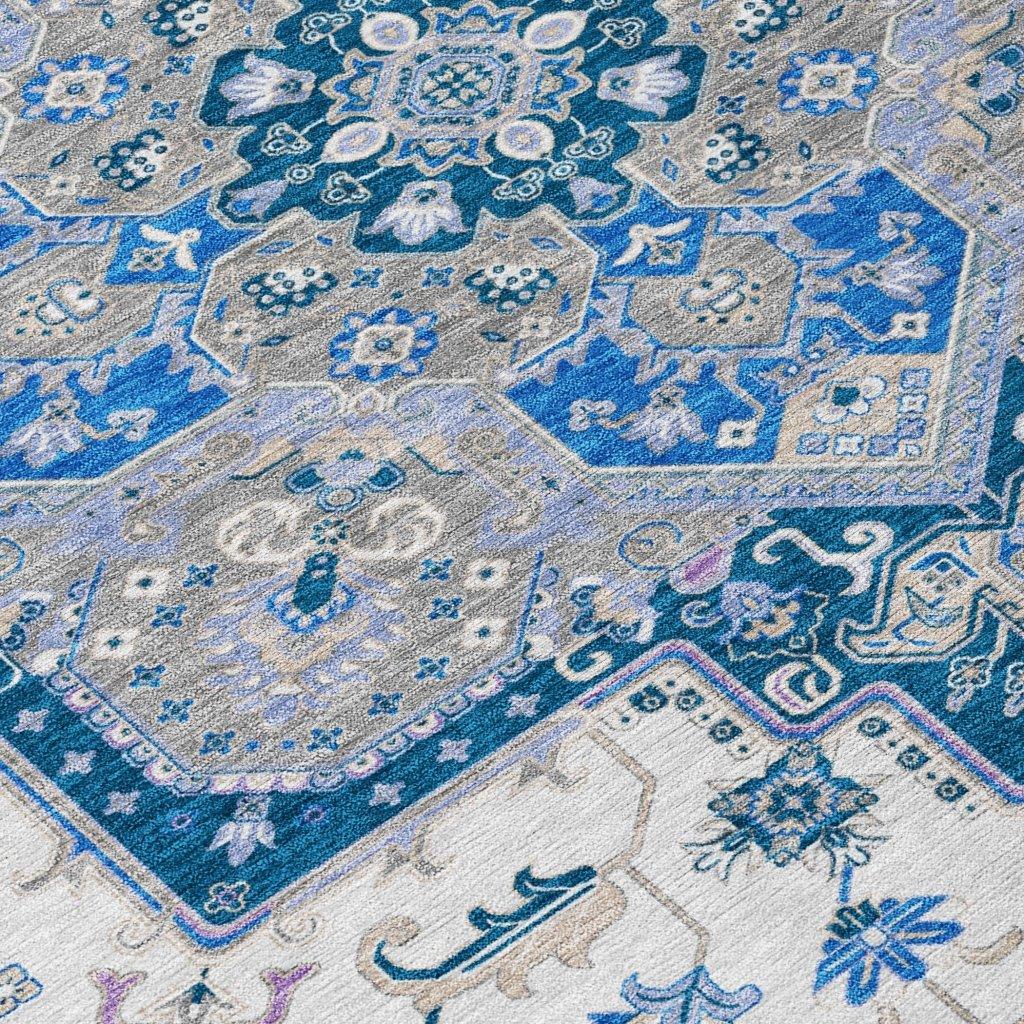 LOOMLAN Rugs Bellaya Blue Washable Indoor-Outdoor Rug