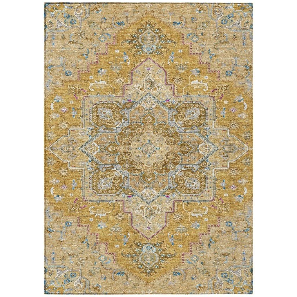 LOOMLAN Rugs Bellaya Gold Washable Indoor-Outdoor Rug