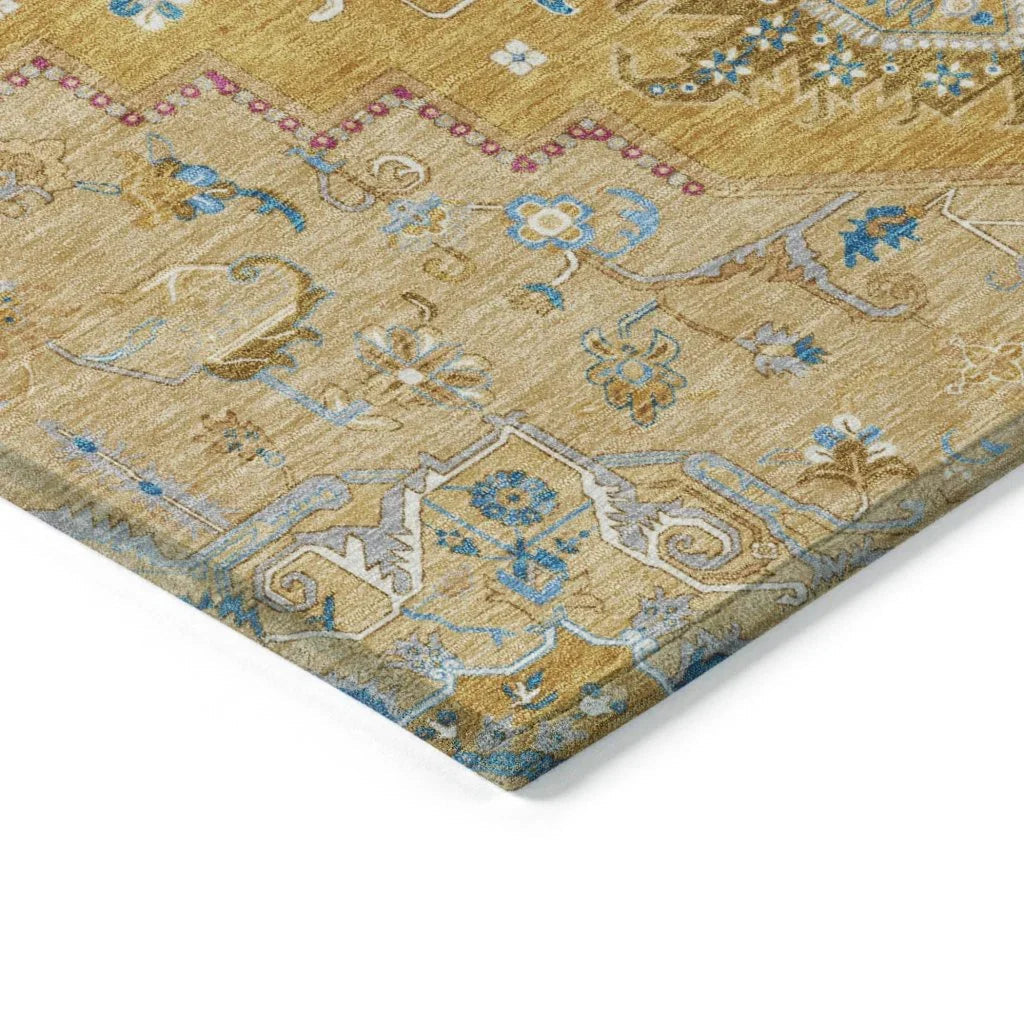 LOOMLAN Rugs Bellaya Gold Washable Indoor-Outdoor Rug