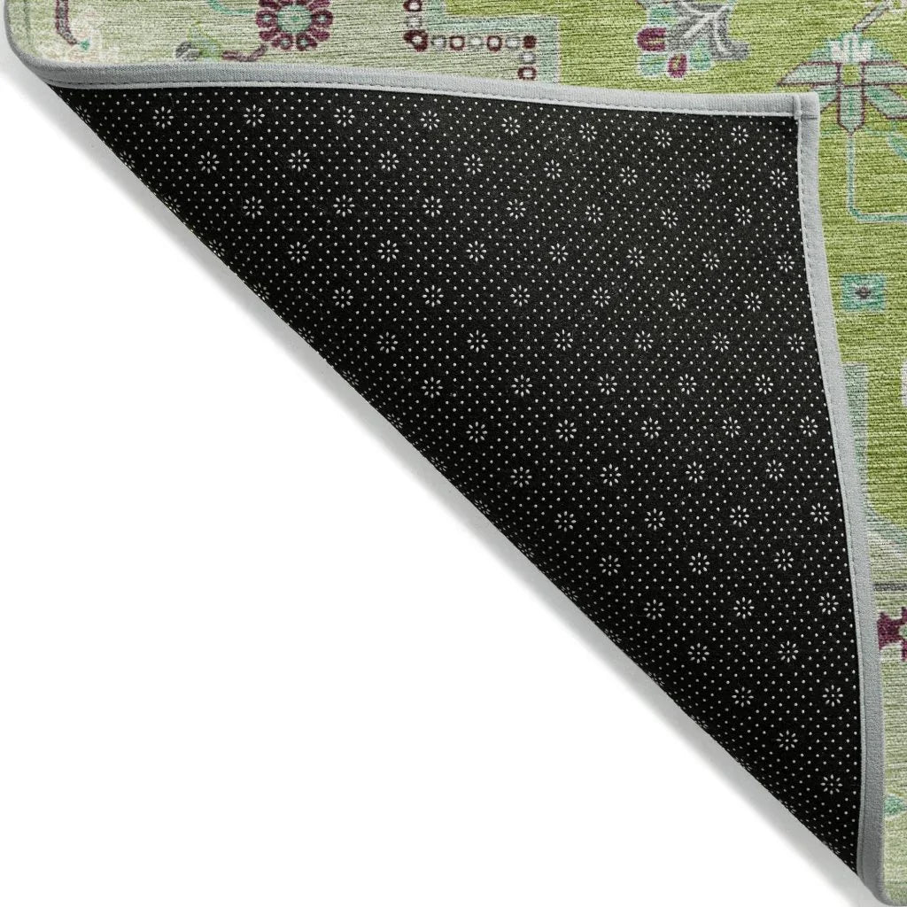 LOOMLAN Rugs Bellaya Green Washable Indoor-Outdoor Rug
