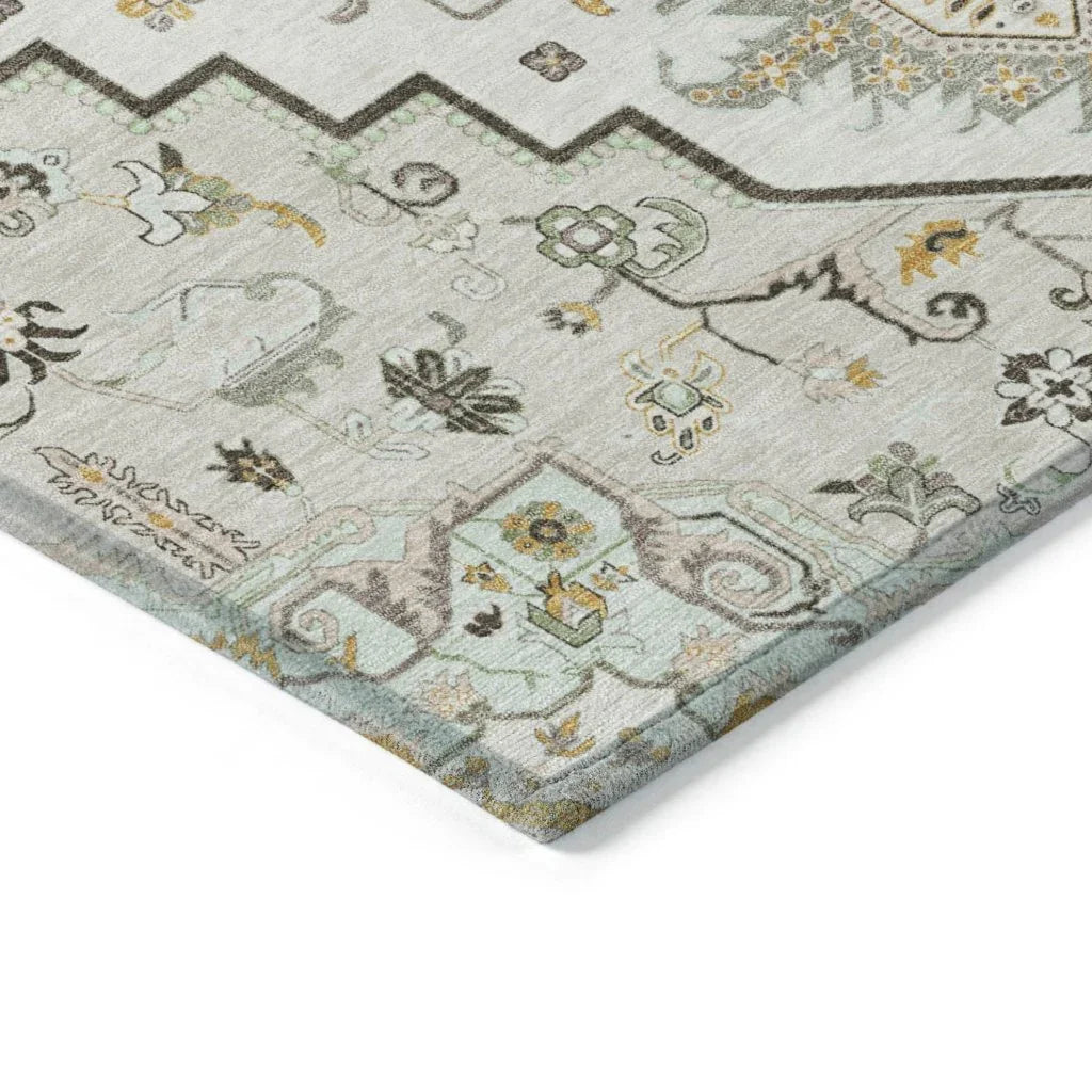LOOMLAN Rugs Bellaya Ivory Washable Indoor-Outdoor Rug