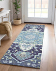 LOOMLAN Rugs Bellaya Navy Washable Indoor-Outdoor Rug