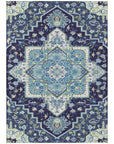LOOMLAN Rugs Bellaya Navy Washable Indoor-Outdoor Rug