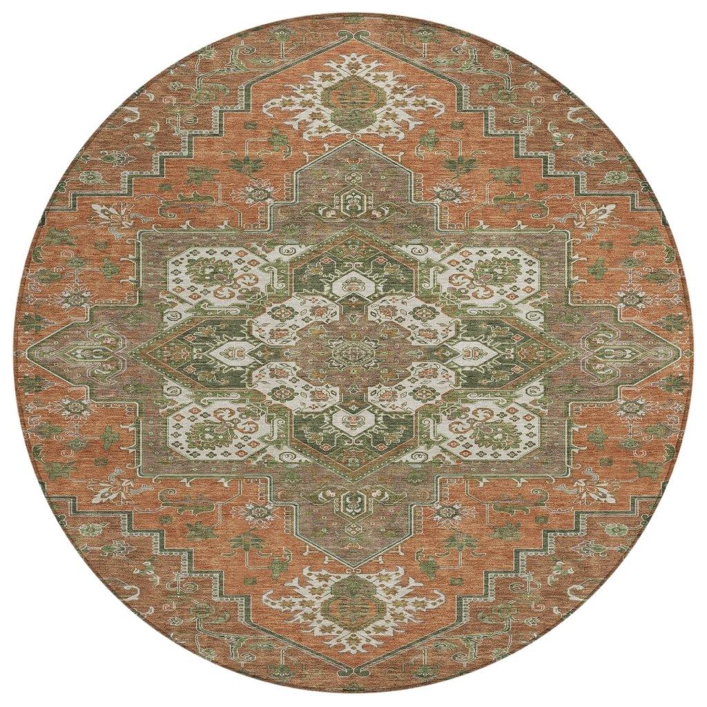 LOOMLAN Rugs Bellaya Rust Washable Indoor-Outdoor Rug