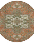 LOOMLAN Rugs Bellaya Rust Washable Indoor-Outdoor Rug