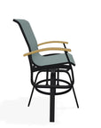 Belle Isle Bar Height Swivel Arm chair - LOOMLAN - Telescope - Outdoor Bar Stools