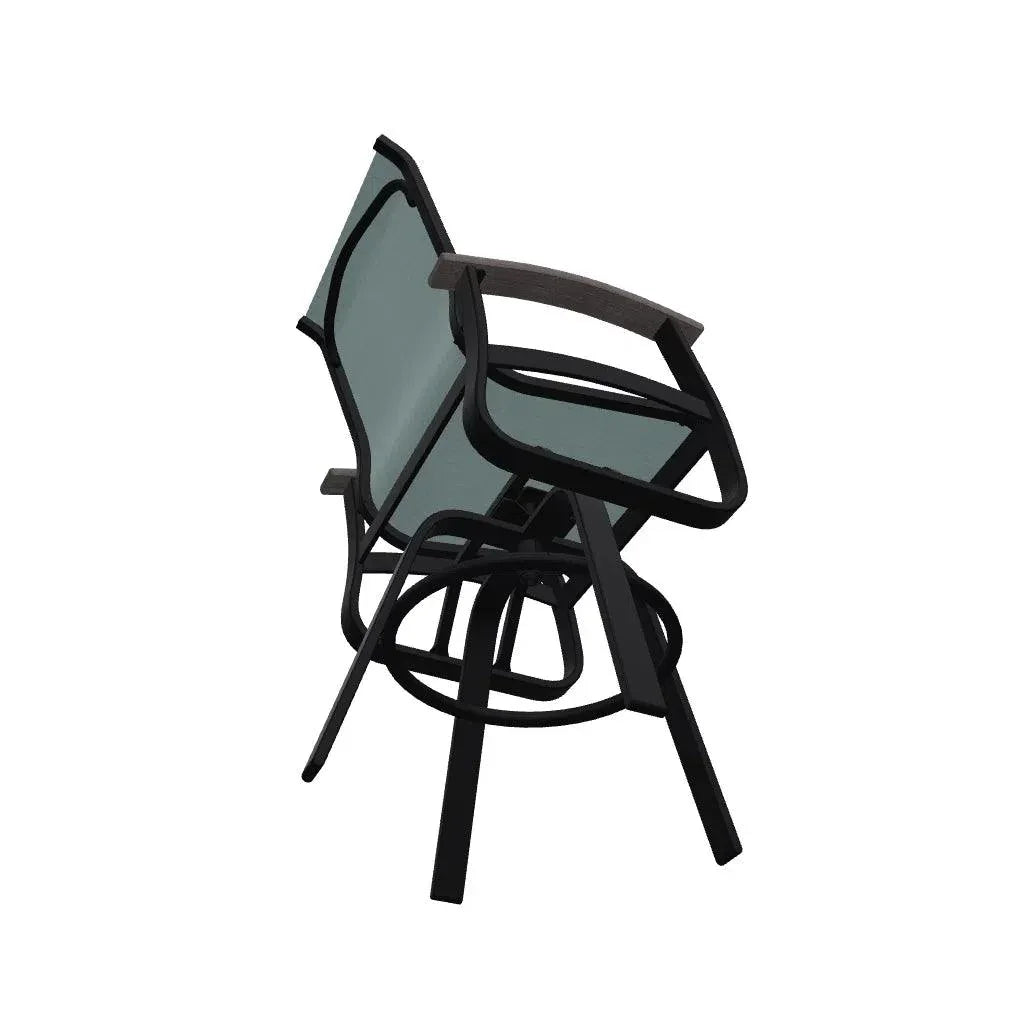 Belle Isle Bar Height Swivel Arm chair - LOOMLAN - Telescope - Outdoor Bar Stools