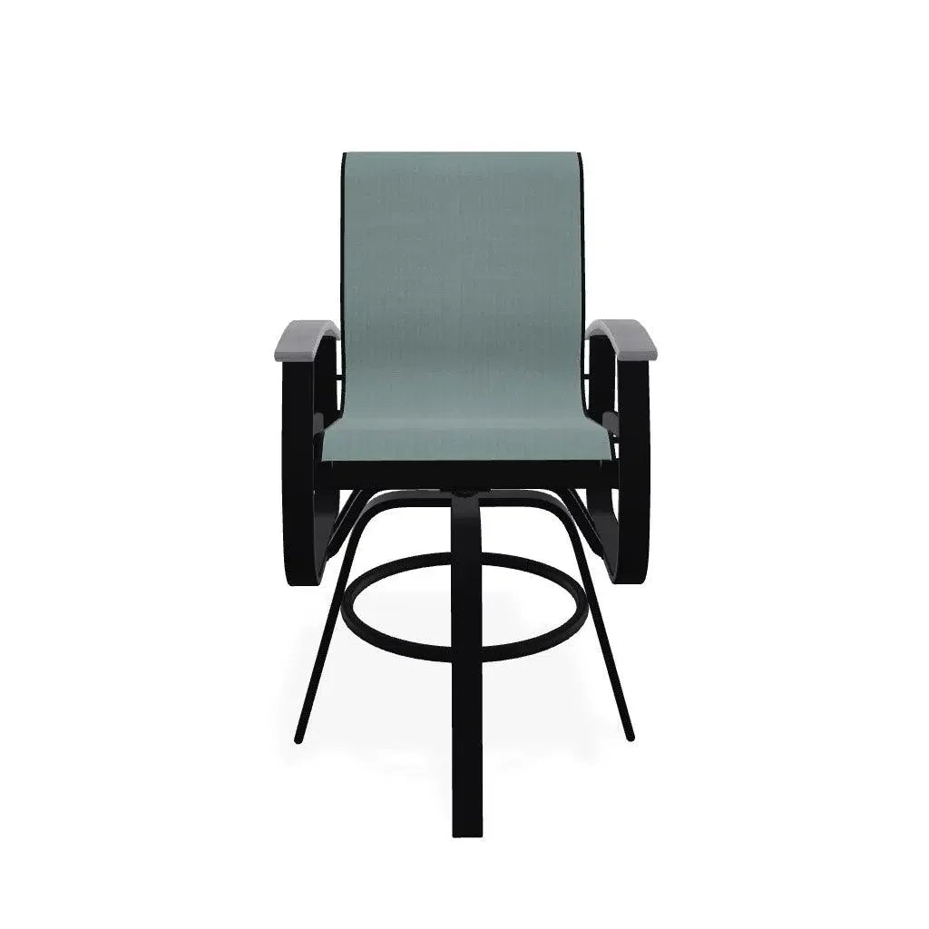 Belle Isle Bar Height Swivel Arm chair - LOOMLAN - Telescope - Outdoor Bar Stools