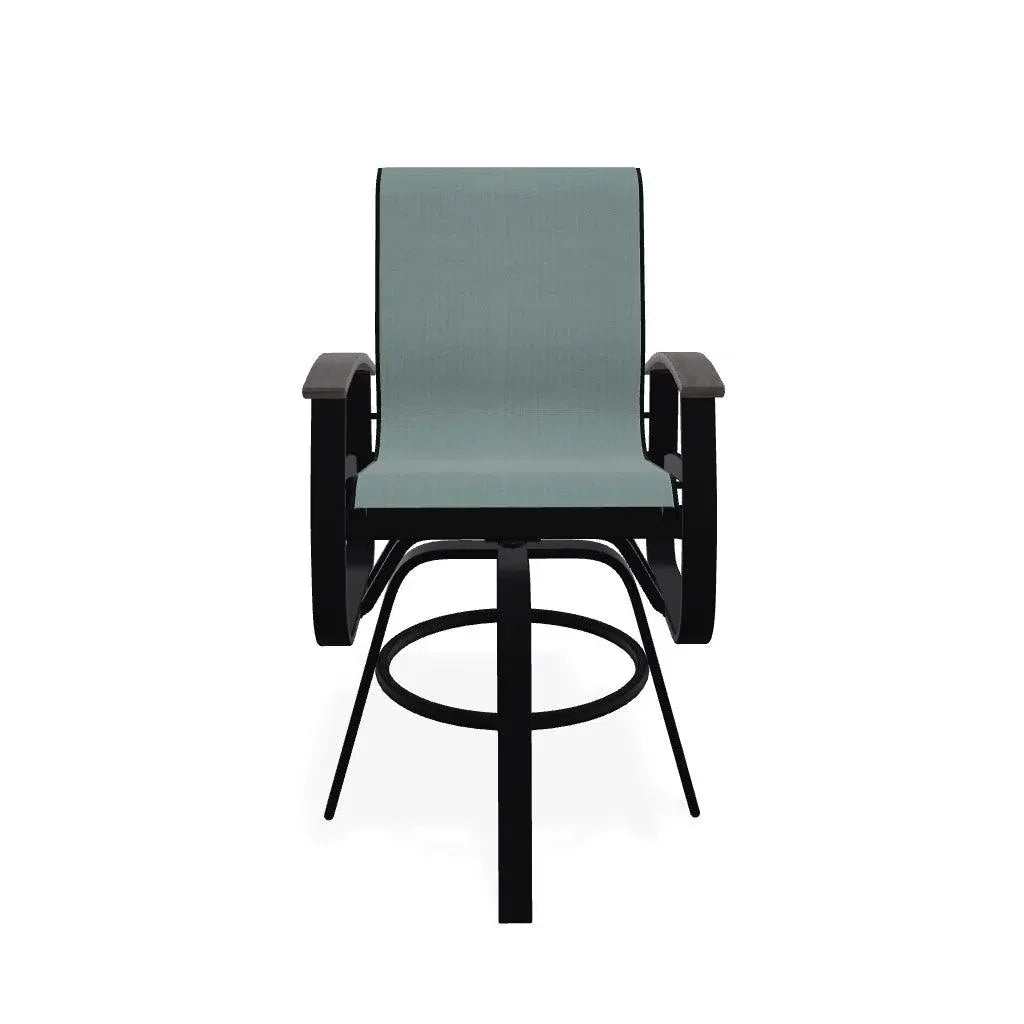 Belle Isle Bar Height Swivel Arm chair - LOOMLAN - Telescope - Outdoor Bar Stools