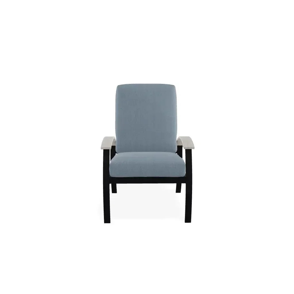 Belle Isle Cushion Rustic Polymer Arm Chair - LOOMLAN - Telescope - Outdoor Accent Chairs