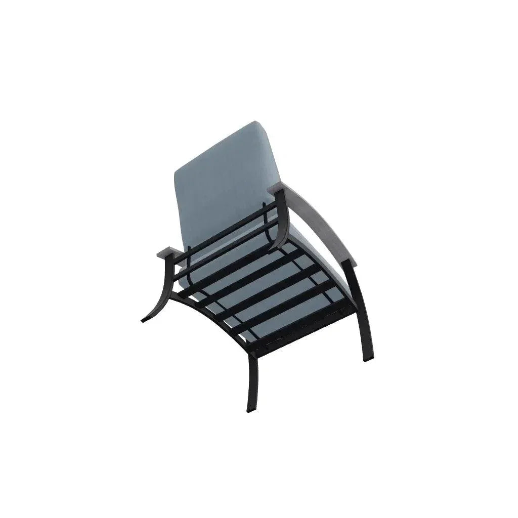 Belle Isle Cushion Rustic Polymer Arm Chair - LOOMLAN - Telescope - Outdoor Accent Chairs
