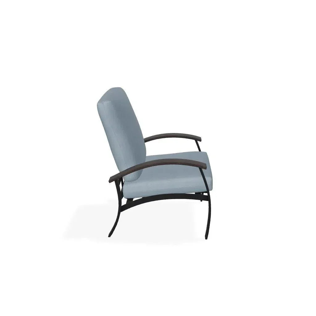 Belle Isle Cushion Rustic Polymer Arm Chair - LOOMLAN - Telescope - Outdoor Accent Chairs