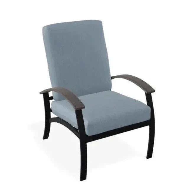 Belle Isle Cushion Rustic Polymer Arm Chair - LOOMLAN - Telescope - Outdoor Accent Chairs