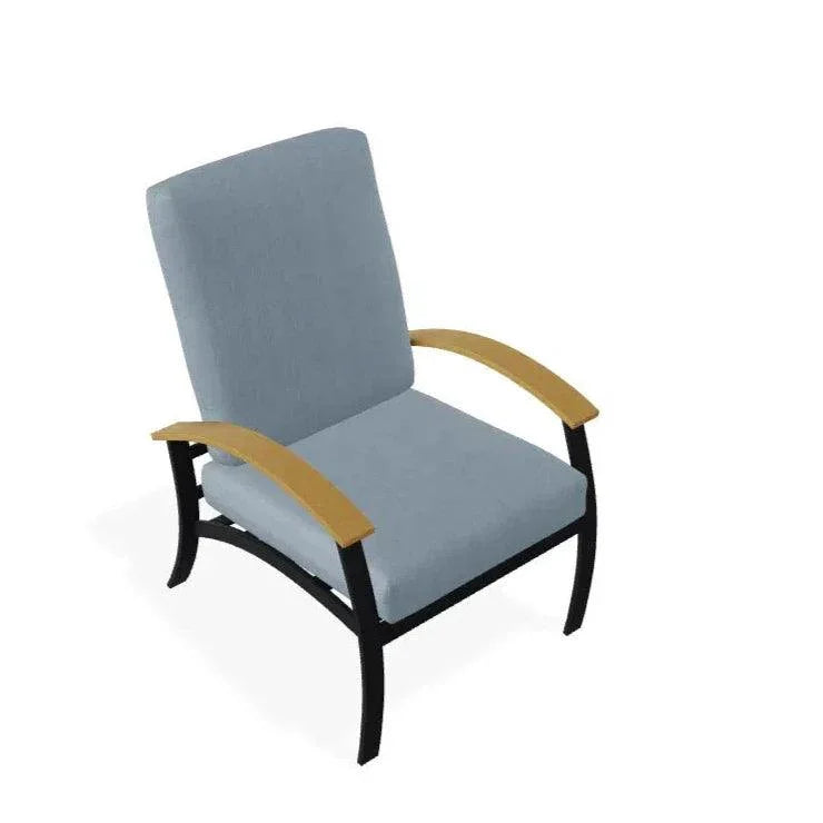 Belle Isle Cushion Rustic Polymer Arm Chair - LOOMLAN - Telescope - Outdoor Accent Chairs
