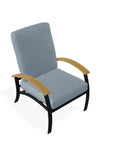Belle Isle Cushion Rustic Polymer Arm Chair - LOOMLAN - Telescope - Outdoor Accent Chairs