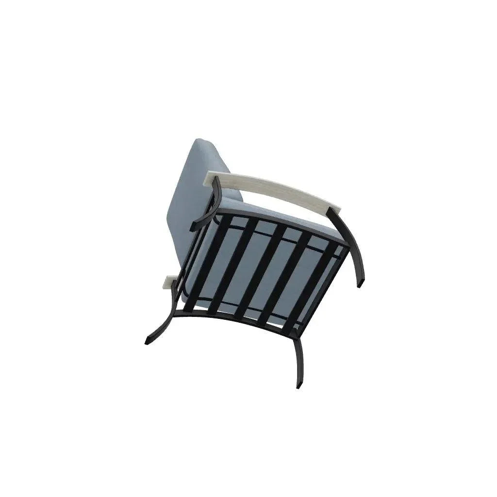 Belle Isle Cushion Rustic Polymer Arm Chair - LOOMLAN - Telescope - Outdoor Accent Chairs