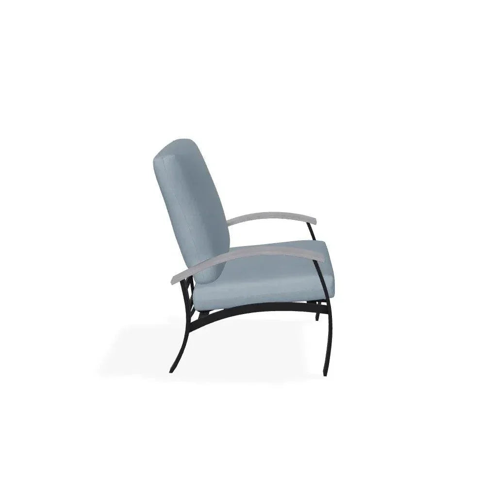 Belle Isle Cushion Rustic Polymer Arm Chair - LOOMLAN - Telescope - Outdoor Accent Chairs