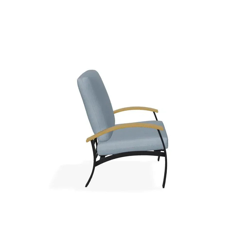 Belle Isle Cushion Rustic Polymer Arm Chair - LOOMLAN - Telescope - Outdoor Accent Chairs