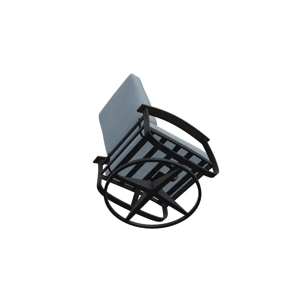 Belle Isle Cushion Swivel Rocker Polymer Arms - LOOMLAN - Telescope - Outdoor Accent Chairs