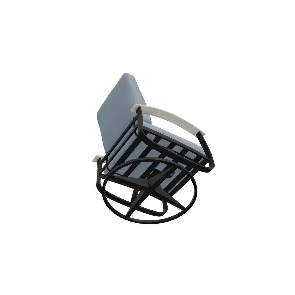 Belle Isle Cushion Swivel Rocker Polymer Arms - LOOMLAN - Telescope - Outdoor Accent Chairs