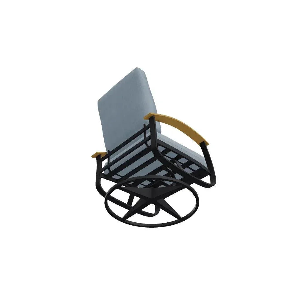 Belle Isle Cushion Swivel Rocker Polymer Arms - LOOMLAN - Telescope - Outdoor Accent Chairs