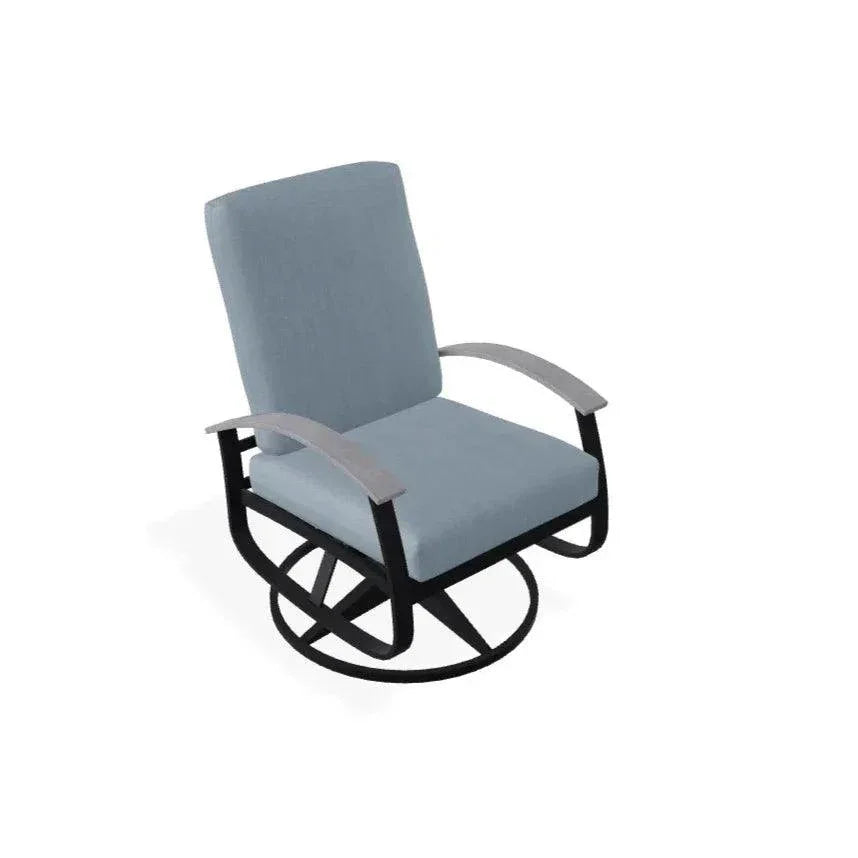 Belle Isle Cushion Swivel Rocker Polymer Arms - LOOMLAN - Telescope - Outdoor Accent Chairs