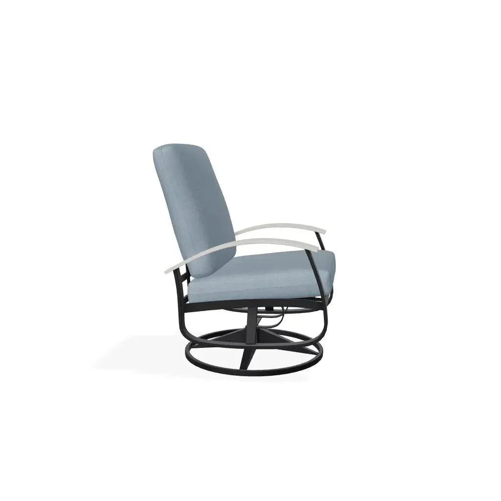 Belle Isle Cushion Swivel Rocker Polymer Arms - LOOMLAN - Telescope - Outdoor Accent Chairs