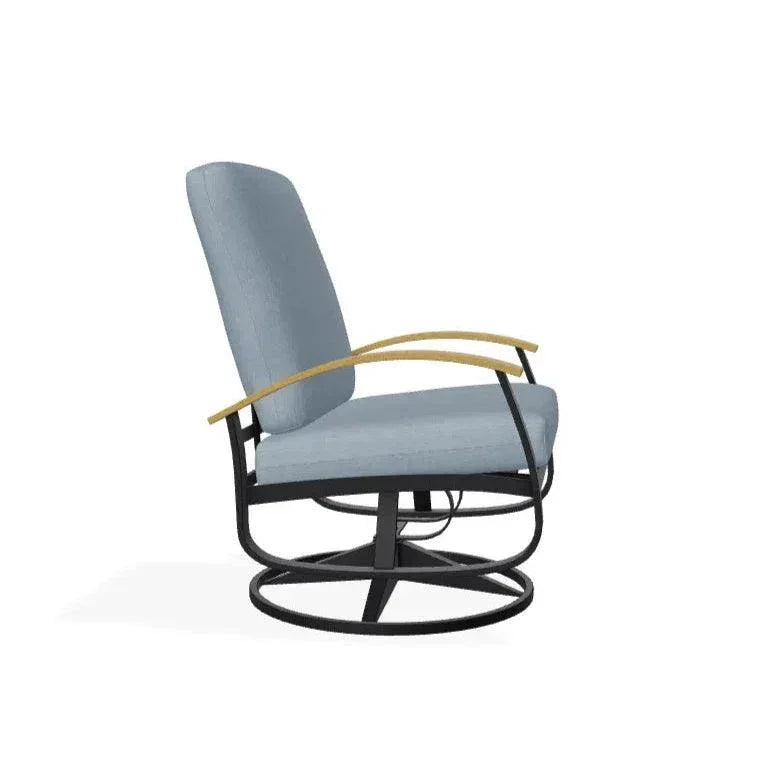 Belle Isle Cushion Swivel Rocker Polymer Arms - LOOMLAN - Telescope - Outdoor Accent Chairs