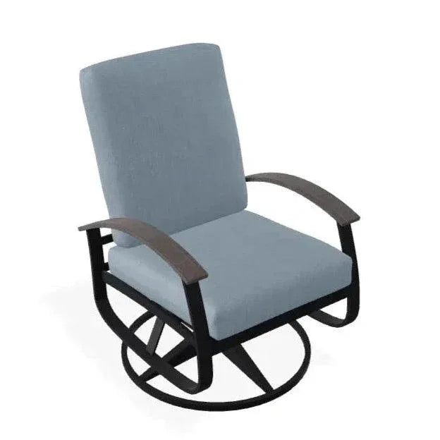 Belle Isle Cushion Swivel Rocker Polymer Arms - LOOMLAN - Telescope - Outdoor Accent Chairs
