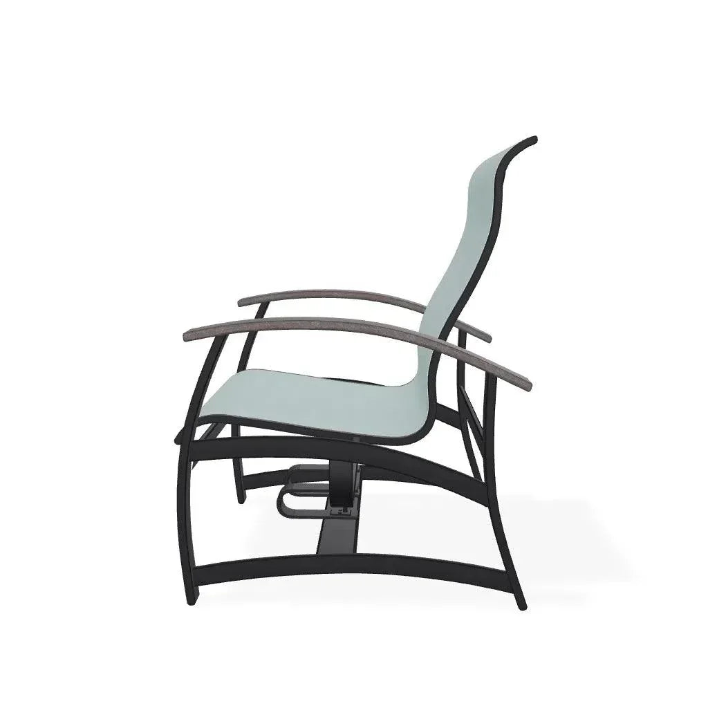 Belle Isle Hidden Motion MGP Armed Chat Chair - LOOMLAN - Telescope - Outdoor Accent Chairs