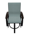 Belle Isle Hidden Motion Polymer Armed Chat Chair - LOOMLAN - Telescope - Outdoor Accent Chairs