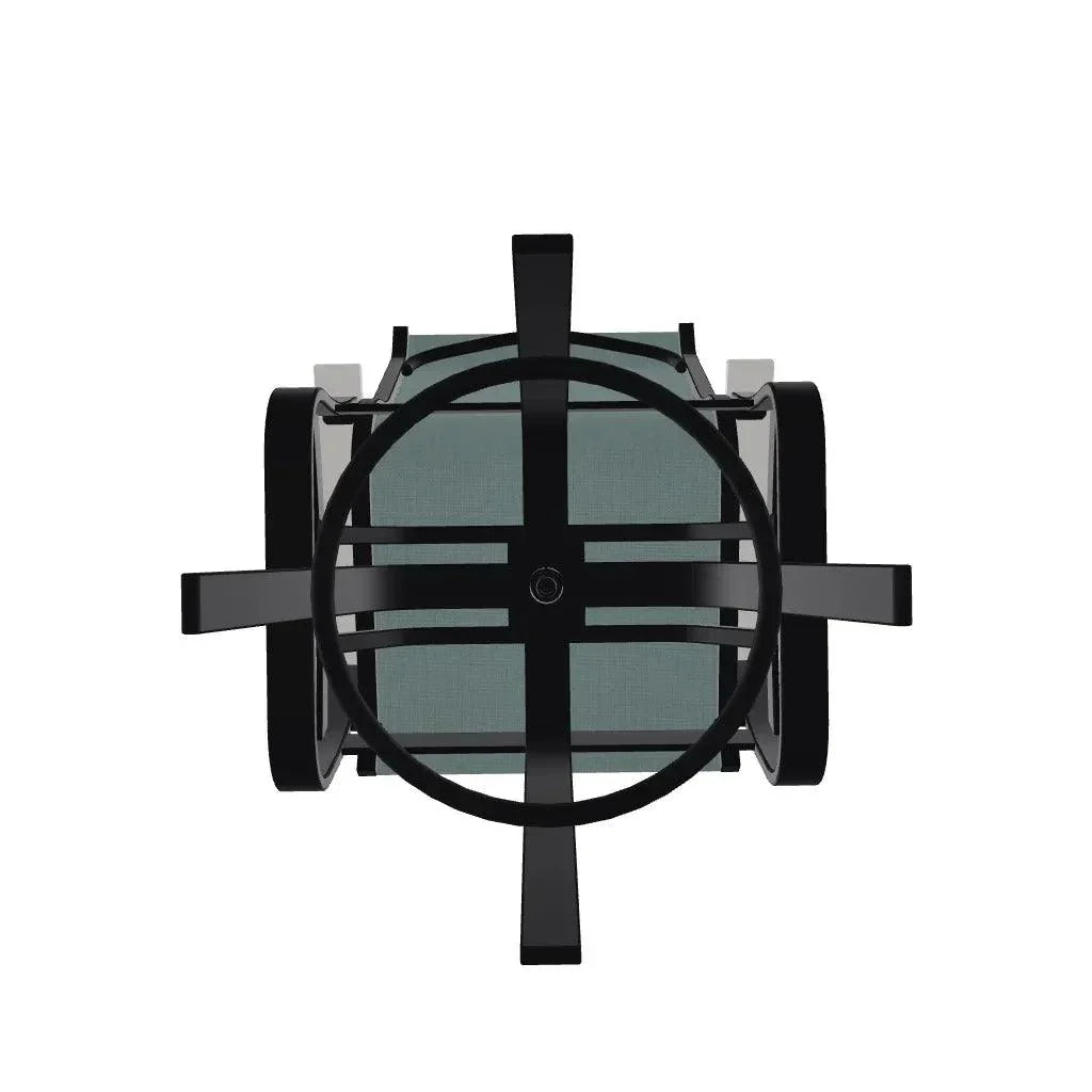 Belle Isle Hidden Motion Polymer Armed Chat Chair - LOOMLAN - Telescope - Outdoor Accent Chairs