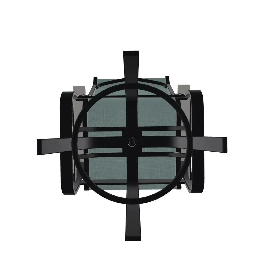 Belle Isle Hidden Motion Polymer Armed Chat Chair - LOOMLAN - Telescope - Outdoor Accent Chairs