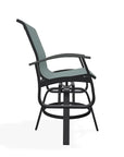 Belle Isle Hidden Motion Polymer Armed Chat Chair - LOOMLAN - Telescope - Outdoor Accent Chairs