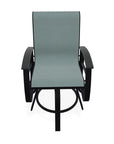 Belle Isle Hidden Motion Polymer Armed Chat Chair - LOOMLAN - Telescope - Outdoor Accent Chairs