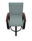 Belle Isle Hidden Motion Polymer Armed Chat Chair - LOOMLAN - Telescope - Outdoor Accent Chairs