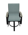 Belle Isle Hidden Motion Polymer Armed Chat Chair - LOOMLAN - Telescope - Outdoor Accent Chairs