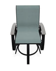 Belle Isle Hidden Motion Polymer Armed Chat Chair - LOOMLAN - Telescope - Outdoor Accent Chairs