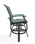 Belle Isle Hidden Motion Polymer Armed Chat Chair - LOOMLAN - Telescope - Outdoor Accent Chairs
