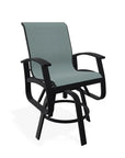 Belle Isle Hidden Motion Polymer Armed Chat Chair - LOOMLAN - Telescope - Outdoor Accent Chairs