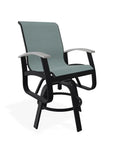 Belle Isle Hidden Motion Polymer Armed Chat Chair - LOOMLAN - Telescope - Outdoor Accent Chairs