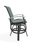 Belle Isle Hidden Motion Polymer Armed Chat Chair - LOOMLAN - Telescope - Outdoor Accent Chairs