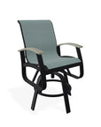 Belle Isle Hidden Motion Polymer Armed Chat Chair - LOOMLAN - Telescope - Outdoor Accent Chairs